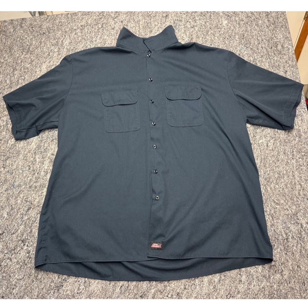 Genuine Dickies Temp Control Cooling Mens 3XL Black Short Sleeve Work Shirt